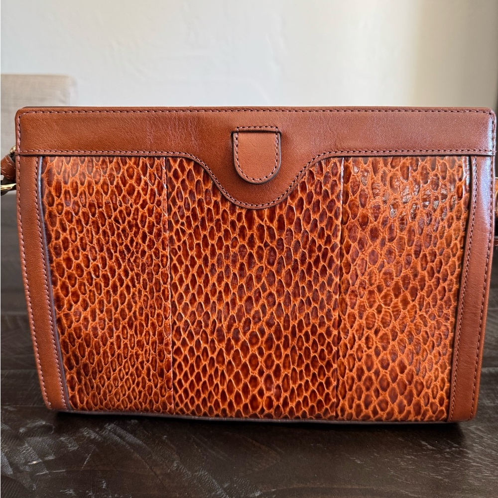 Brahmin Alonna Leather Crossbody - Nutmeg Janeway New without Tags - Picture 2 of 4